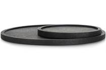 Coco Maison Lux dienblad - set van 2 - diameter 30 + 50 cm - zwart accessoire